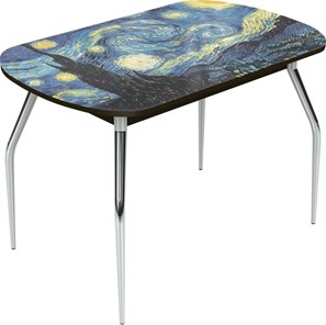 Обеденный раздвижной стол Ривьера исп.2 хром №5 (Exclusive h100/венге) в Надыме