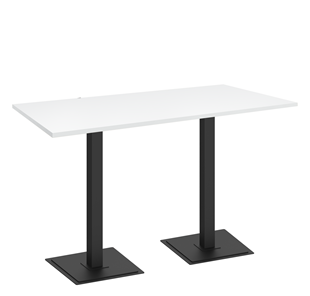 Кухонный обеденный стол SHT-TU5-BS1/Н110 (2 шт.)/ТT 120/80 (черный/белый шагрень) в Надыме