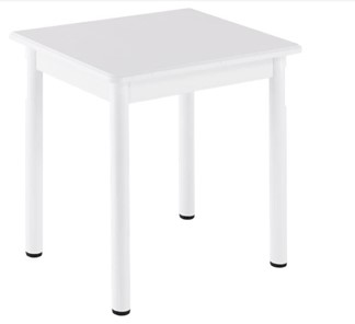 Кухонный пристенный стол СПА-01 МДФ, белый МДФ/белое дерево/36 прямые трубки белый в Надыме