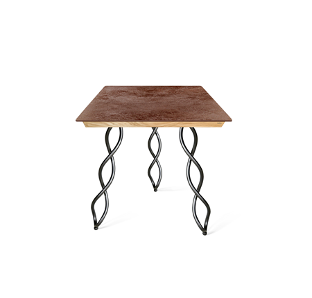 Кухонный стол SHT-TU17 (3 шт.)/ТT8 60/60 (черный муар/прозрачный лак/коричневая сепия) в Надыме - изображение