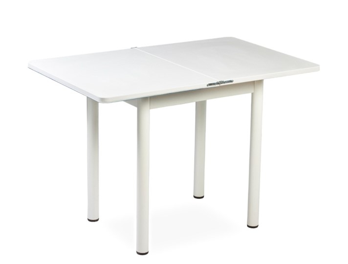Кухонный пристенный стол СПА-01 СТФ, белый/фотопечать ромашки/опоры прямые белые в Лабытнанги - изображение 1
