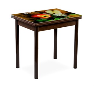 Кухонный пристенный стол СПА-02 СТФ, венге/фотопечать дерево/опоры коричневый в Салехарде - предосмотр