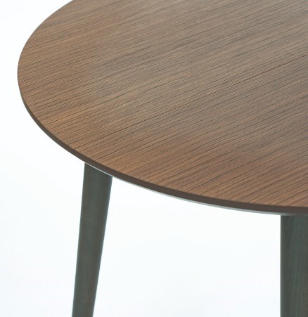 Обеденный круглый раздвижной стол Орех темный д. 90 см МДФ в Лабытнанги - изображение 6
