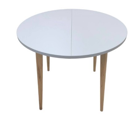 Кухонный раздвижной круглый стол Серый камень 90*90 см ЛДСП в Салехарде - изображение 2