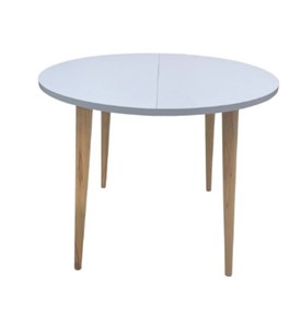 Кухонный раздвижной круглый стол Серый камень 90*90 см ЛДСП в Салехарде - предосмотр 3