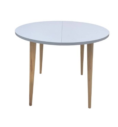 Кухонный раздвижной круглый стол Серый камень 90*90 см ЛДСП в Салехарде - изображение 3