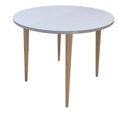 Кухонный раздвижной круглый стол Серый камень 90*90 см ЛДСП в Салехарде - изображение