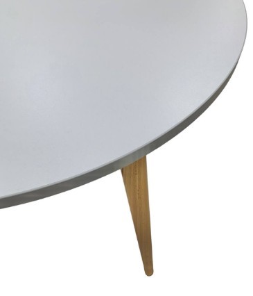 Кухонный раздвижной круглый стол Серый камень 90*90 см ЛДСП в Салехарде - изображение 8