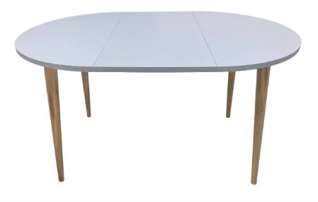 Кухонный раздвижной круглый стол Серый камень 90*90 см ЛДСП в Салехарде - изображение 9