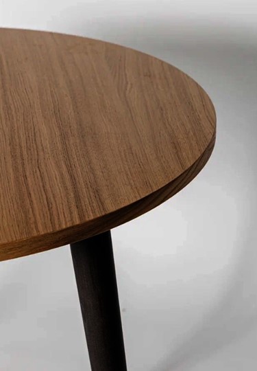 Кухонный раздвижной круглый стол Шпон Дуба д. 90 см МДФ в Салехарде - изображение 2