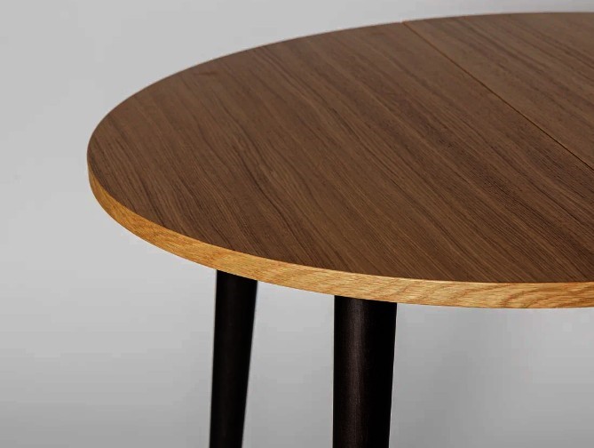 Кухонный стол круглый Шпон Дуба д. 100 см МДФ в Салехарде - изображение 3