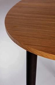 Кухонный раздвижной круглый стол Шпон Дуба д. 90 см МДФ в Салехарде - предосмотр 6