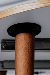 Кухонный стол круглый Шпон Дуба д. 100 см МДФ в Салехарде - предосмотр 9