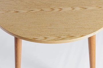 Кухонный стол круглый Шпон Дуба 677 С д. 100 см МДФ в Салехарде - предосмотр 18