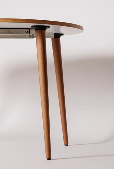 Кухонный стол круглый Шпон Дуба 677 С д. 100 см МДФ в Салехарде - изображение 21