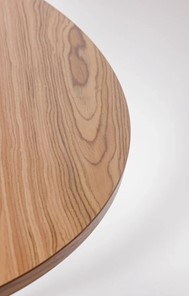 Кухонный стол круглый Шпон Ореха д. 100 см МДФ ножки вишня в Салехарде - предосмотр 2