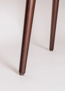 Кухонный стол круглый Шпон Ореха д. 100 см МДФ ножки вишня в Салехарде - предосмотр 5