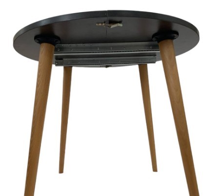 Обеденный круглый раздвижной стол Венге 90*90 см ЛДСП в Салехарде - изображение 5