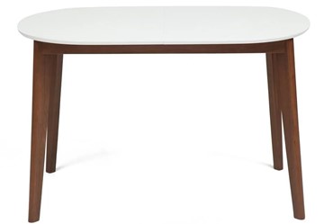 Кухонный стол раздвижной BOSCO (Боско) бук/мдф 120+30x80x75 Белый/Коричневый арт.11258 в Салехарде