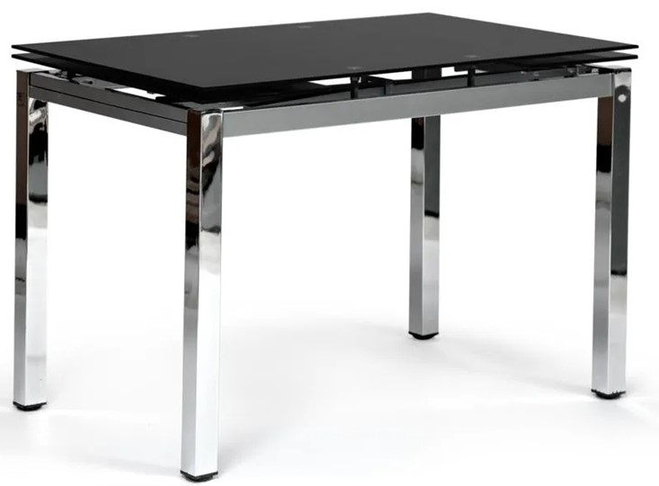Стол раздвижной CAMPANA ( mod. 346 ) металл/стекло 70x110/170x76, хром/черный арт.11413 в Салехарде - изображение 1