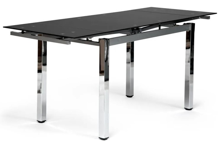 Стол раздвижной CAMPANA ( mod. 346 ) металл/стекло 70x110/170x76, хром/черный арт.11413 в Надыме - изображение 2