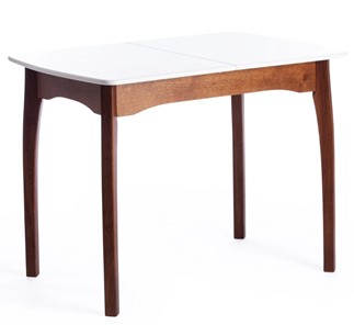 Кухонный стол раскладной Caterina, бук/мдф, 100+30x70x75, коричневый, белый арт.15856 в Салехарде - предосмотр