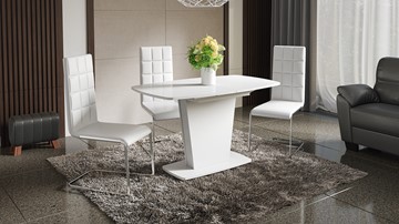 Обеденный раздвижной стол Честер тип 2, цвет Белый/Стекло белый глянец в Лабытнанги - предосмотр 2