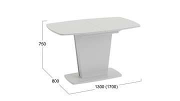 Обеденный раздвижной стол Честер тип 2, цвет Белый/Стекло белый глянец в Лабытнанги - предосмотр 3
