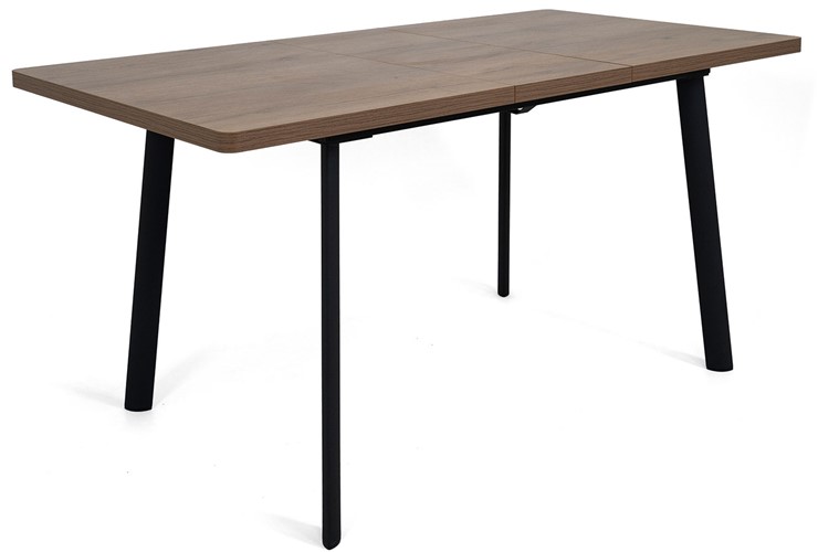 Кухонный раскладной стол Дали-1L(ноги черные, дуб табако) в Салехарде - изображение 3