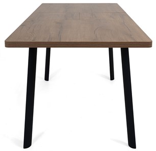 Кухонный раскладной стол Дали-1L(ноги черные, дуб табако) в Губкинском - предосмотр 4