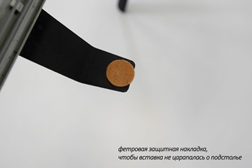 Кухонный раскладной стол Дали-1L(ноги черные, дуб табако) в Муравленко - предосмотр 6