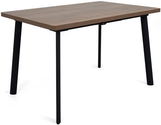 Кухонный раскладной стол Дали-1L(ноги черные, дуб табако) в Губкинском - изображение