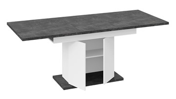Кухонный стол раскладной Детройт тип 1 (Белый/Ателье темный) в Салехарде - предосмотр 5