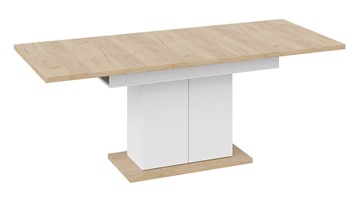 Кухонный раздвижной стол Детройт тип 1 (Белый/Дуб Крафт золотой) в Надыме - предосмотр 4