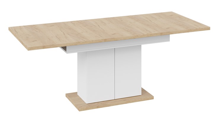 Кухонный раздвижной стол Детройт тип 1 (Белый/Дуб Крафт золотой) в Надыме - изображение 4