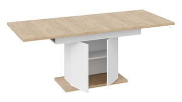 Кухонный раздвижной стол Детройт тип 1 (Белый/Дуб Крафт золотой) в Салехарде - предосмотр 5