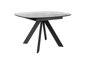 Кухонный стол раскладной DikLine BK100 Керамика Серый мрамор/подстолье черное/опоры черные в Губкинском