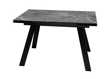 Стол раздвижной DikLine DKL140 Керамика Черный мрамор/опоры черные (2 уп.) в Лабытнанги