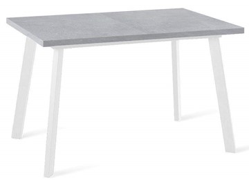 Кухонный стол раскладной Dikline HB120 Бетон/ножки белые в Лабытнанги