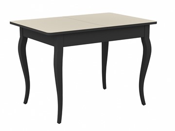 Кухонный стол раздвижной Dikline M110 венге/стекло крем сатин/ножки MC венге в Губкинском