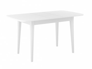 Кухонный раздвижной стол Dikline M120 Белый/стекло белое сатин/ножки MM белые в Салехарде - предосмотр 2