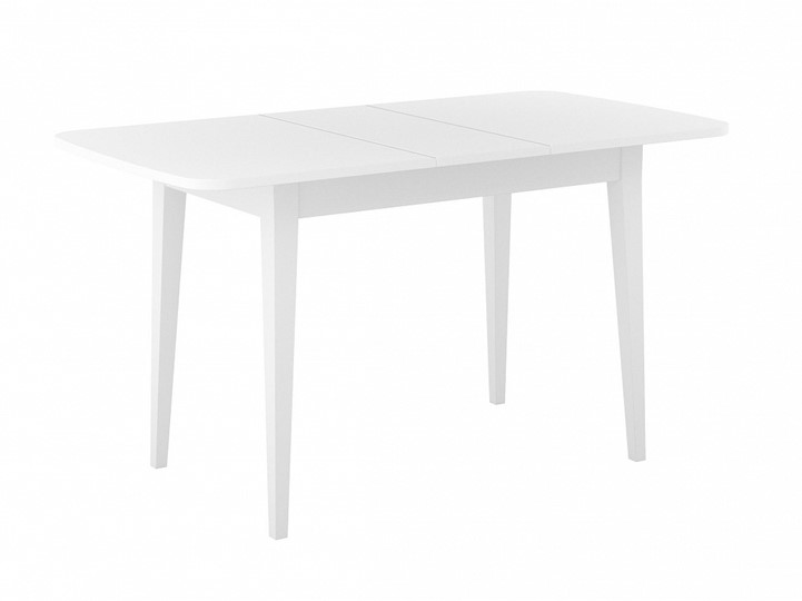 Кухонный раздвижной стол Dikline M120 Белый/стекло белое сатин/ножки MM белые в Надыме - изображение 2