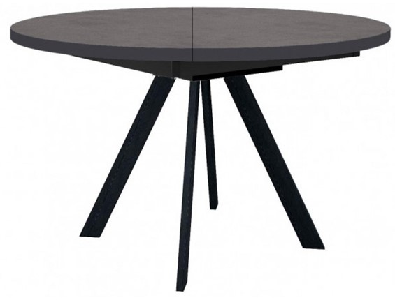 Кухонный стол раздвижной Dikline RD120 Хромикс бронза/ножки черные в Лабытнанги - изображение