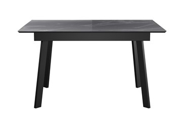 Керамический обеденный стол DikLine SKH125 Керамика Серый мрамор/подстолье черное/опоры черные (2 уп.) в Новом Уренгое
