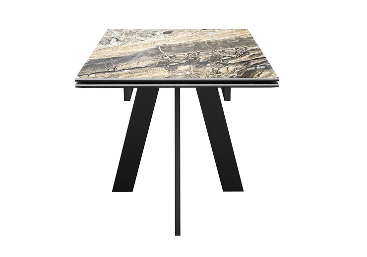 Стол раздвижной DikLine SKM120 Керамика Amadeus/подстолье черное/опоры черные в Надыме - изображение 5