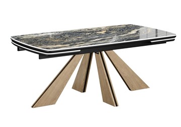 Обеденный раздвижной стол DikLine SKP180 Керамика Amadeus/подстолье черное/опоры дуб монтана (2 уп.) в Тарко-Сале