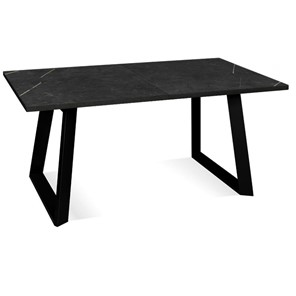 Кухонный стол раздвижной Dikline ZLS140 Мрамор черный/ножки черные в Салехарде