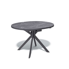 Овальный стол на кухню DO1100 (черный/керамика мрамор черный) в Надыме