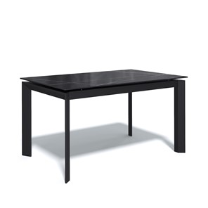 Стеклянный стол DT1400 (черный/стекло камень черный сатин) в Лабытнанги