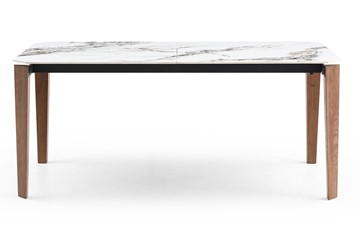 Обеденный раздвижной стол DT8843CW (180) белый мрамор  керамика в Надыме - предосмотр